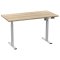 LonaE skrivebord elektrisk hev-senk-funksjon 140x50x71-120cm eik dekor, slvfarget.