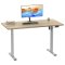 LonaE skrivebord elektrisk hev-senk-funksjon 140x50x71-120cm eik dekor, slvfarget.