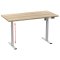 LonaE skrivebord elektrisk hev-senk-funksjon 140x50x71-120cm eik dekor, slvfarget.