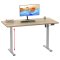 LonaE skrivebord elektrisk hev-senk-funksjon 140x50x71-120cm eik dekor, slvfarget.