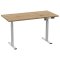 LonaE skrivbord elektrisk hj- och snkfunktion 140x50x71-120cm ek dekor, silverfrgad.