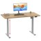 LonaE skrivbord elektrisk hj- och snkfunktion 140x50x71-120cm ek dekor, silverfrgad.