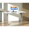 LonaE Schreibtisch elektrische Höhenverstellfunktion 140x80x71-120cm weiß, silberfarben.