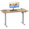 LonaE skrivbord elektrisk hj- och snkfunktion 140x80x71-120cm ek dekor, silverfrgad.