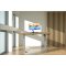 LonaE skrivbord elektrisk hj- och snkfunktion 140x80x71-120cm ek dekor, silverfrgad.