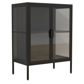 FlokaS vitrineskap 2 d�rer svart.