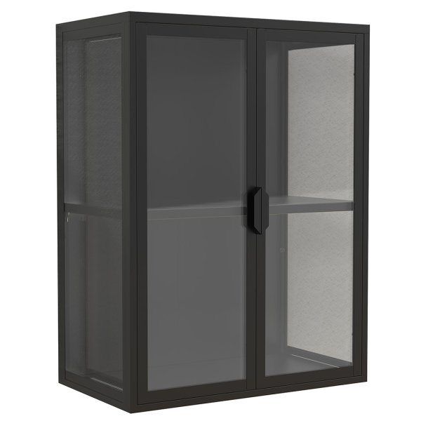 FlokasVM vitrineskab vghngt 2 lger sort.