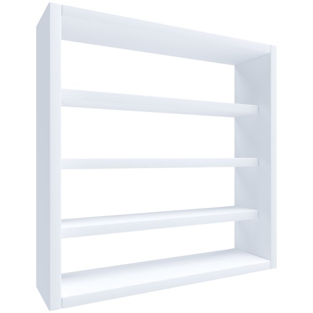 Esaldi hyllor kk 40 cm 4 hyllor vit.