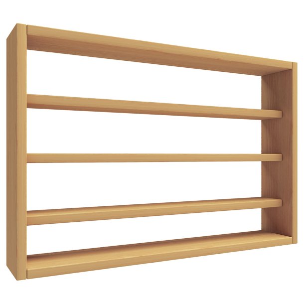 Esaldi kjkken hyller 60 cm 4 hyller bk dekor.