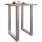Xona Bartisch 80x80 Eiche dekor, silberfarben.