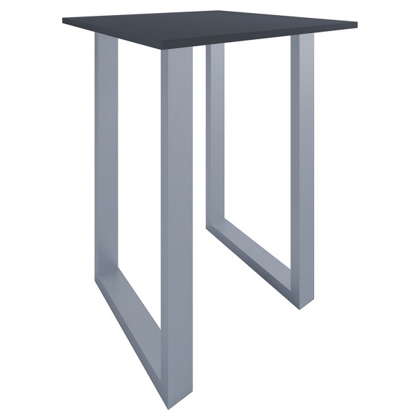 Xona Bartisch 80x80 anthrazit, silberfarben.