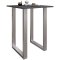 Xona Bartisch 80x80 anthrazit, silberfarben.