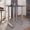 Xona Bartisch 80x80 anthrazit, silberfarben.