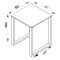 Xona Bartisch 80x80 anthrazit, silberfarben.