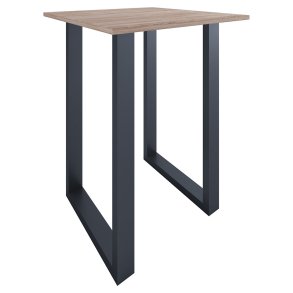 Xona barbord 80x80 eik dekor, svart.