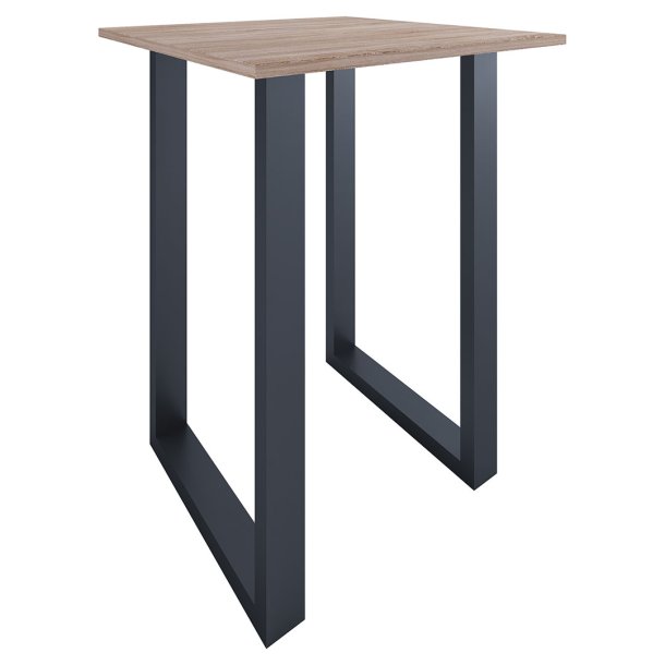 Xona Bartisch 80x80 Eiche dekor, schwarz.
