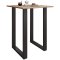 Xona Bartisch 80x80 Eiche dekor, schwarz.