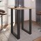 Xona Bartisch 80x80 Eiche dekor, schwarz.