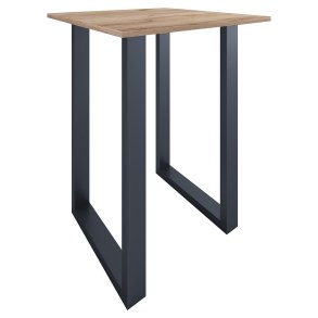 Xona barbord 80x80 eik dekor, svart.