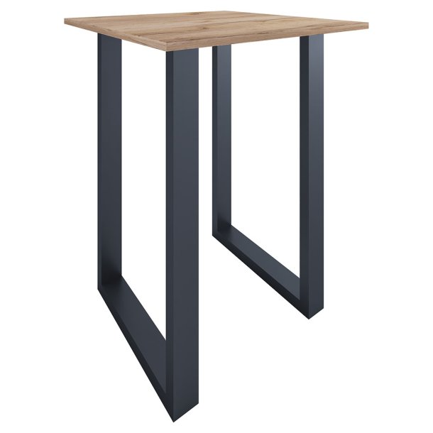 Xona barbord 80x80 eik dekor, svart.