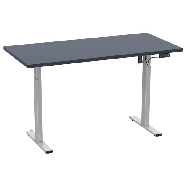 LonaE skrivebord elektrisk hve snke funktion 160x80x71-120cm antracit, slvfarvet.