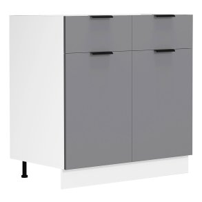 Fasola szafka kuchenna 80 cm 2 drzwi, 1 szuflada antracytowy szary, biały.