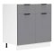 Fasola szafka kuchenna 80 cm 2 drzwi, 1 szuflada antracytowy szary, biały.