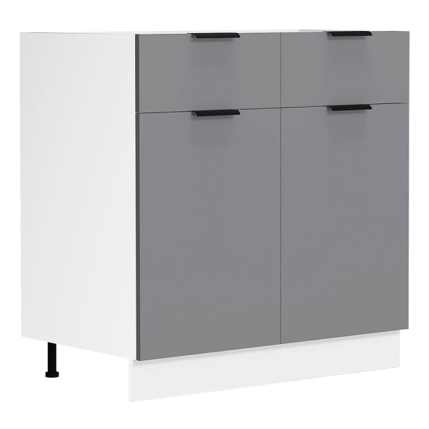 Fasola szafka kuchenna 80 cm 2 drzwi, 1 szuflada antracytowy szary, biały.