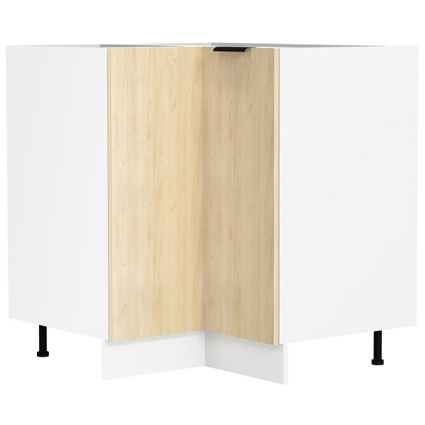 Fasola szafka kuchenna , szafka narożna 1 drzwi dąb dekor, biały.
