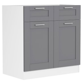 Colura szafka kuchenna 80 cm 2 drzwi, 1 szuflada antracytowy szary, biały.