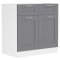 Colura szafka kuchenna 80 cm 2 drzwi, 1 szuflada antracytowy szary, biały.