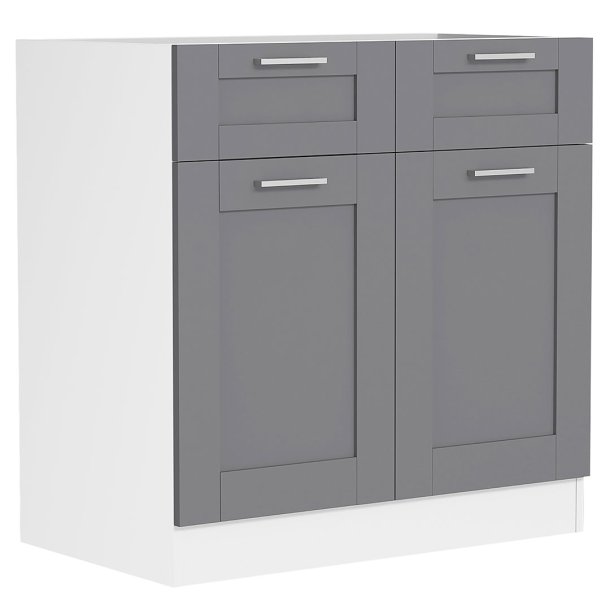 Colura szafka kuchenna 80 cm 2 drzwi, 1 szuflada antracytowy szary, biały.