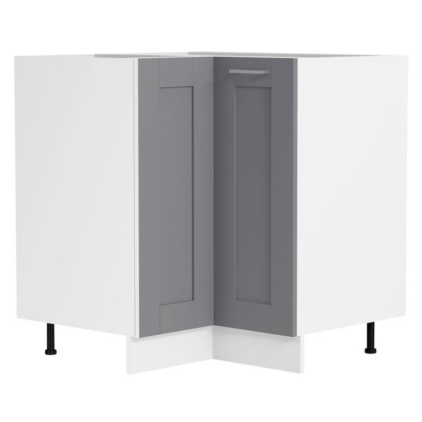 Colura Küchenunterschrank , Eckschrank 1 Tür anthrazit grau, weiß.