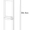 Colura Kchenhochschrank 60 cm 3 Tren anthrazit grau, wei.