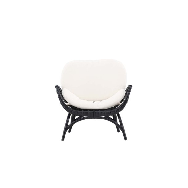 Sillón Moana incl. cojines negros.