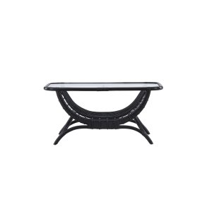 Moana Gartentisch Beistelltisch 60x96cm schwarz.