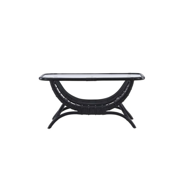 Moana Gartentisch Beistelltisch 60x96cm schwarz.