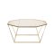 sterlen sofabord 100 cm glas rgfarvet, messing.