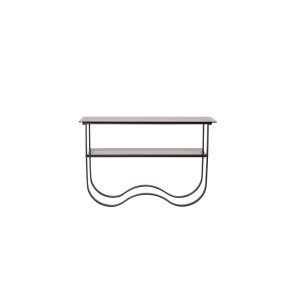 Wavy konsolbord med hylde 34x117 cm sort.