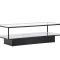 Maglehem Couchtisch mit Ablage 60x130 cm Glas.