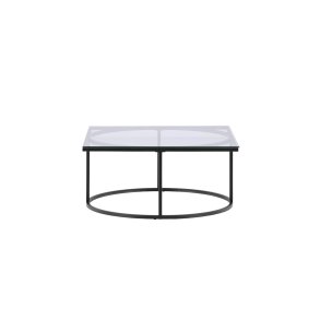 Skanr Couchtisch 90x90cm schwarz, Glas.