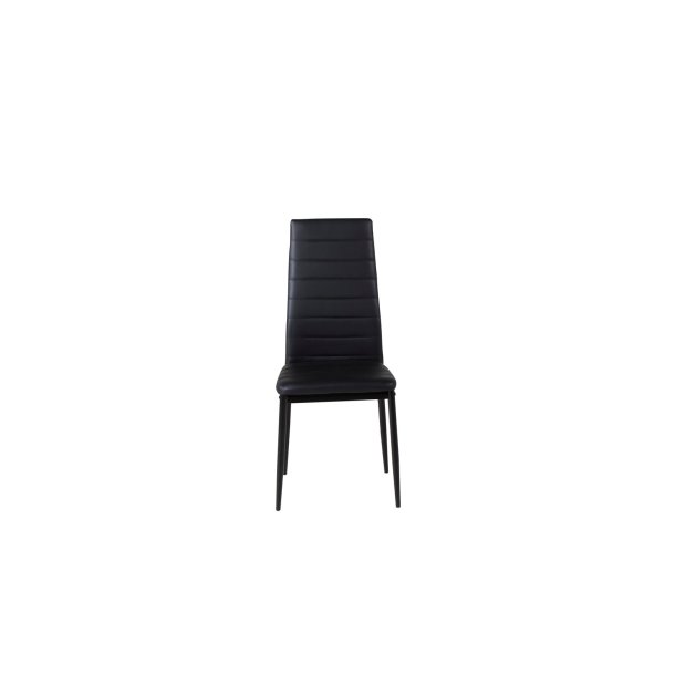 Slim Esszimmerstuhl PU Kunstleder schwarz.