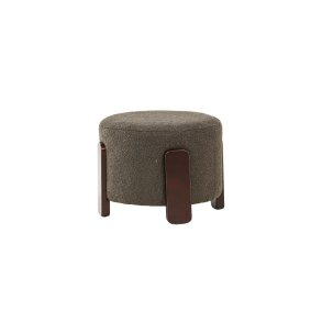 Pouf Coffey, poggiapiedi 52,5cm marrone, grigio scuro.