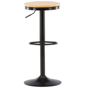 Conway barstol justerbar svart, eik dekor.