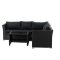 Haiti Lounge-Set 4 Teile schwarz.