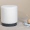 Benji Pouf, Hocker 35cm Teddystoff schwarz, wei.