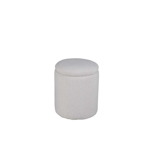 Pouf Limpen 32cm con contenitore bianco.