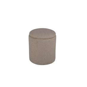 Limpen Pouf, Hocker mit Aufbewahrung �32cm Teddystoff beige.
