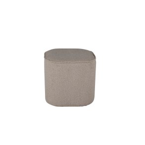 Pouf Piff, poggiapiedi 44cm tessuto teddy beige.
