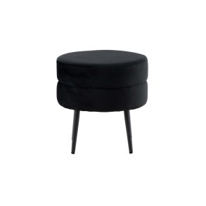Pouf vaso 40cm velluto nero.